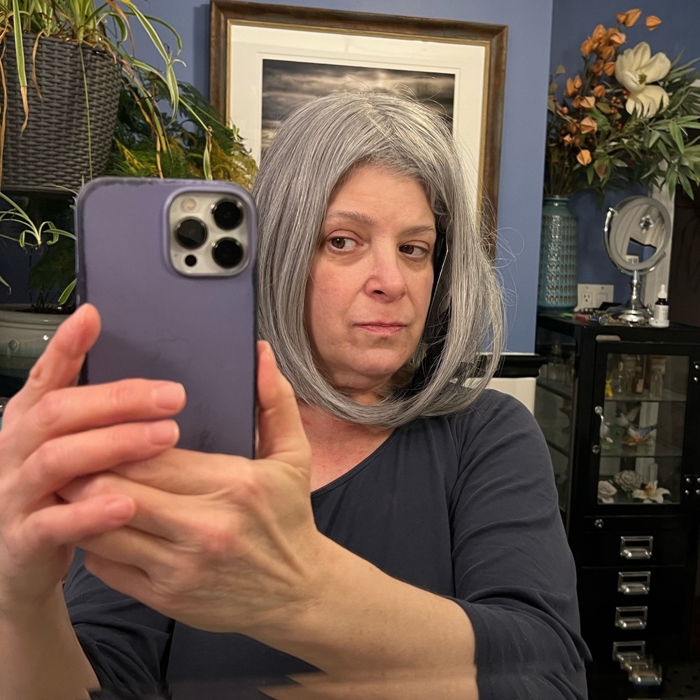 Elegant Silver Gray Women's Hair Wig - Picture 13 of 16